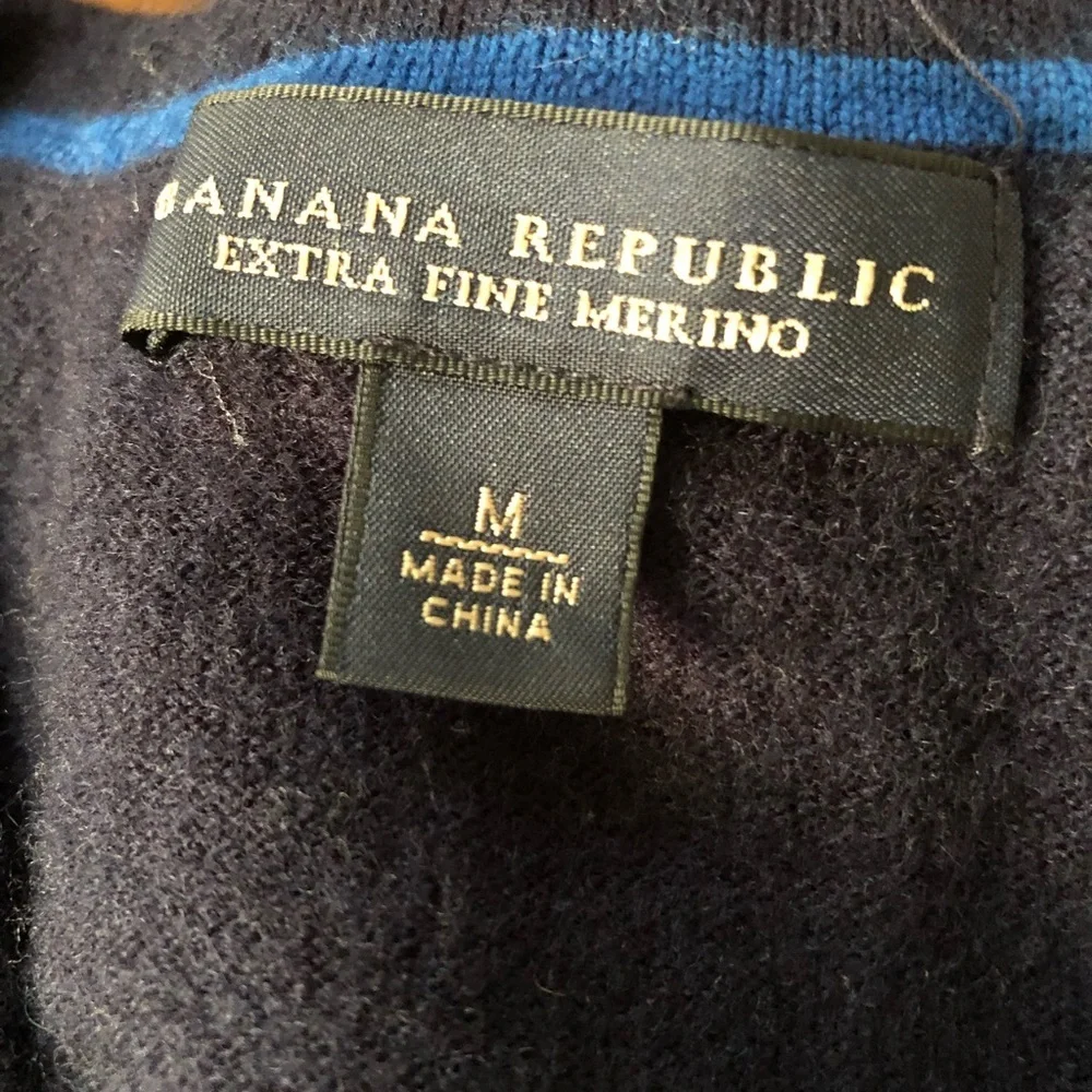 Blue Argyle Wool Sweater